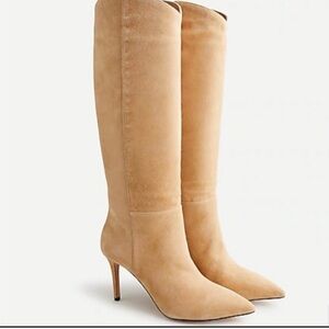 Jcrew high heeled tall suede boots AT867